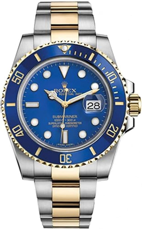 Rolex Submariner Blue Dial on Oyster Ref 16613 with Papers 1991