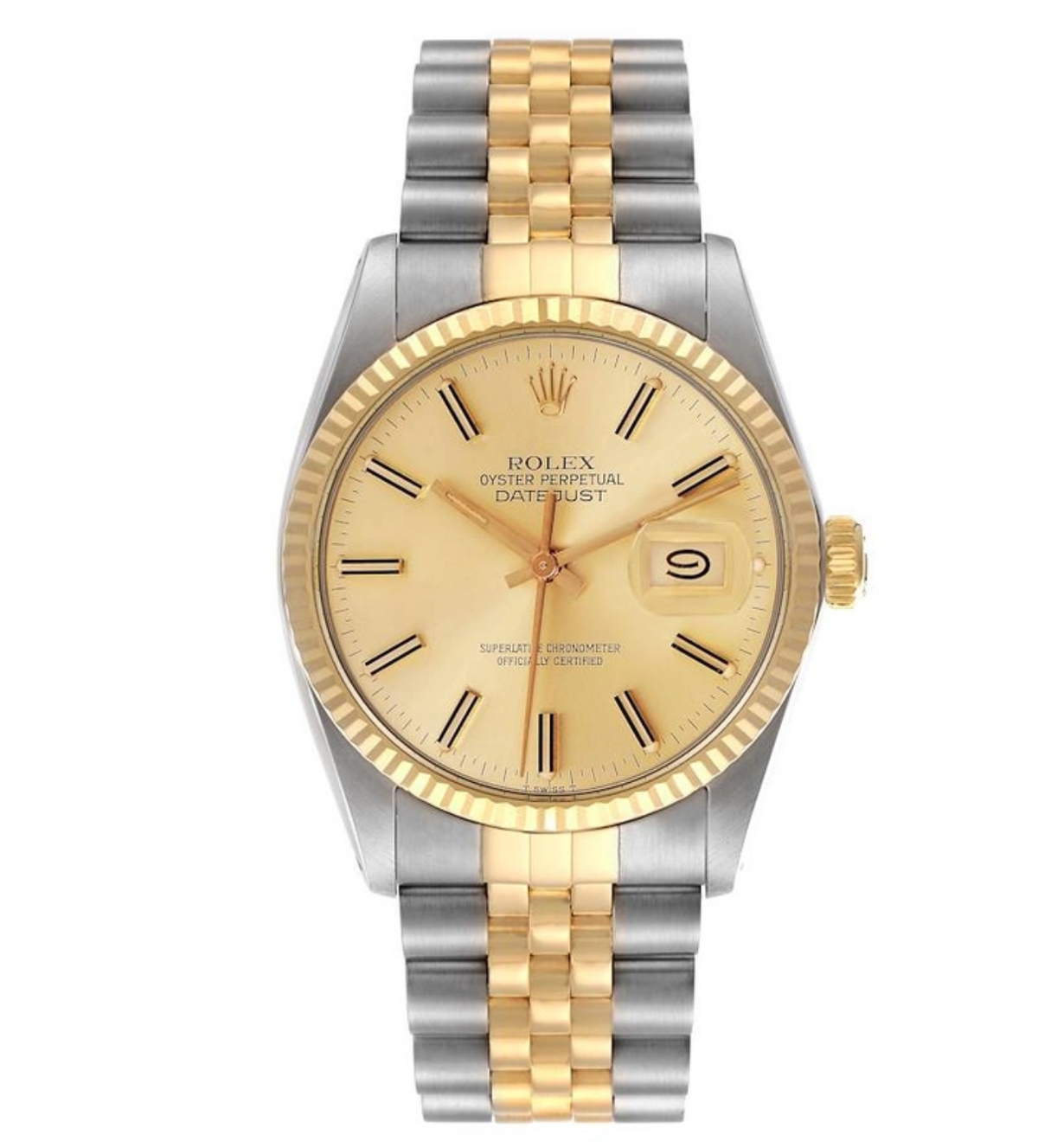 Rolex Datejust Champagne Stick Dial on Jubilee Ref. 16013 1987