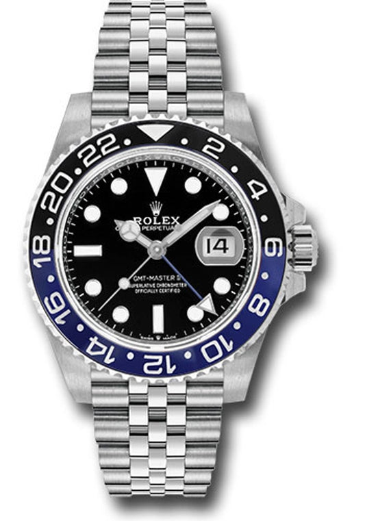 Rolex GMT-Master II Batgirl Black Dial on Jubilee Ref 126710BLNR with New Style Card Green 2024