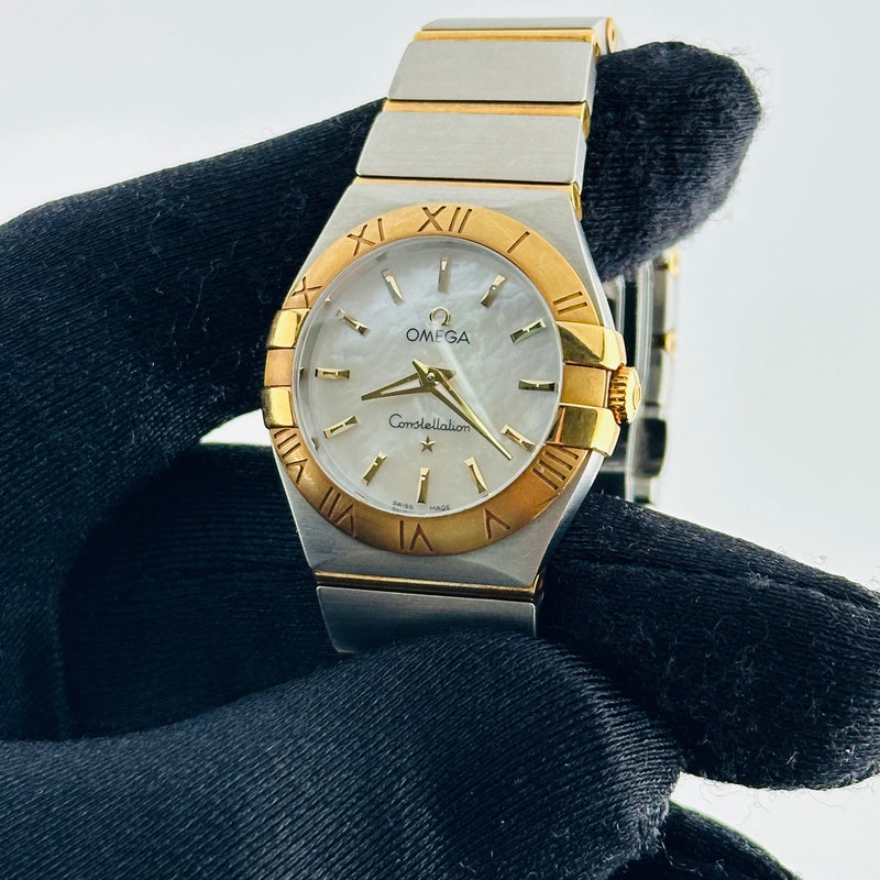 Omega Constellation White Mop / Gold Markers Dial on 2 Tone Bracelet Ref 123.20.27.60.05.002 with Card 2019
