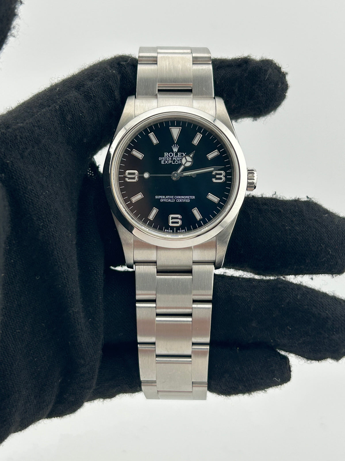 Rolex Explorer I Black Dial on Oyster Steel Bracelet Ref. 114270 Card 2008 — view 2