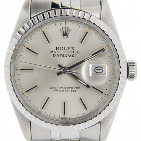 Rolex Datejust Silver Stick Dial on Jubilee Ref. 16030 1983
