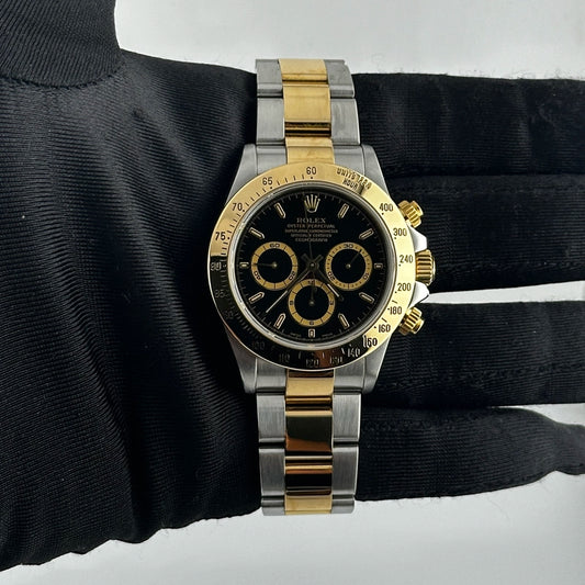 Rolex Daytona Black Dial on Oyster Ref 16523 with Papers 1999