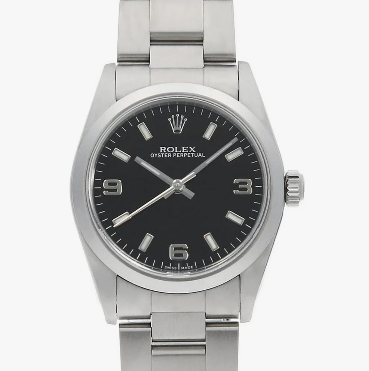 Rolex Oyster Perpetual Blue Dial on Oyster Bracelet Ref. 77080 Papers 1999