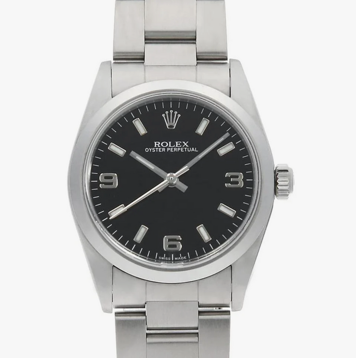 Rolex Oyster Perpetual Blue Dial on Oyster Bracelet Ref. 77080 Papers 1999