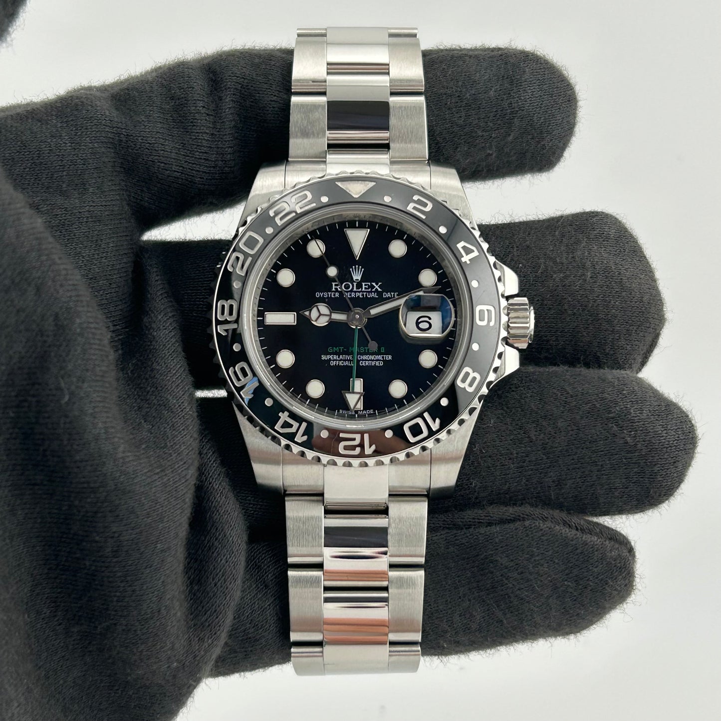 Rolex GMT-Master II Black Dial on Oyster Ref. 116710LN Card Open Date — view 2