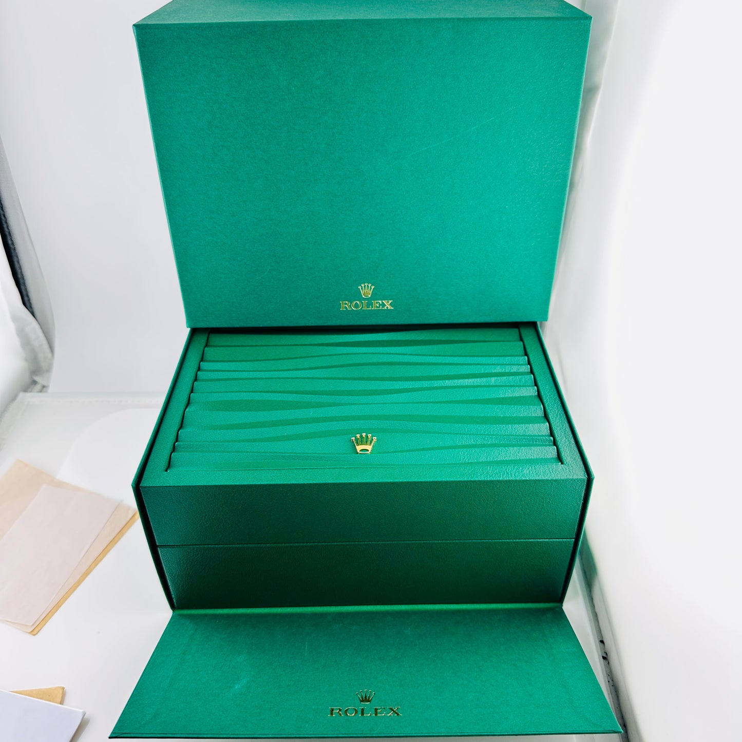 Rolex Day-Date 40 White / Yg Roman Markers Dial on President Bracelet Ref. 228238 Card 2026 — view 8