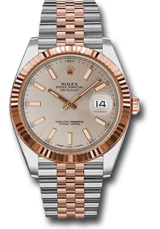 Rolex Datejust 41 Sundust Index Dial on Jubilee Ref 126331 with New Style Card White 2019