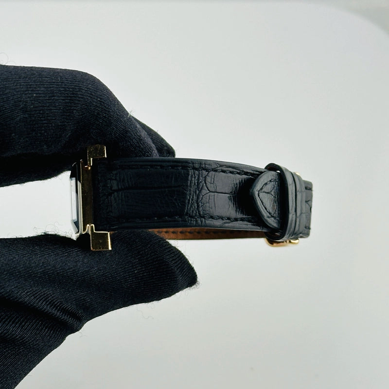 Hermes H Black Dial on Leather Ref HH1.270B with Papers