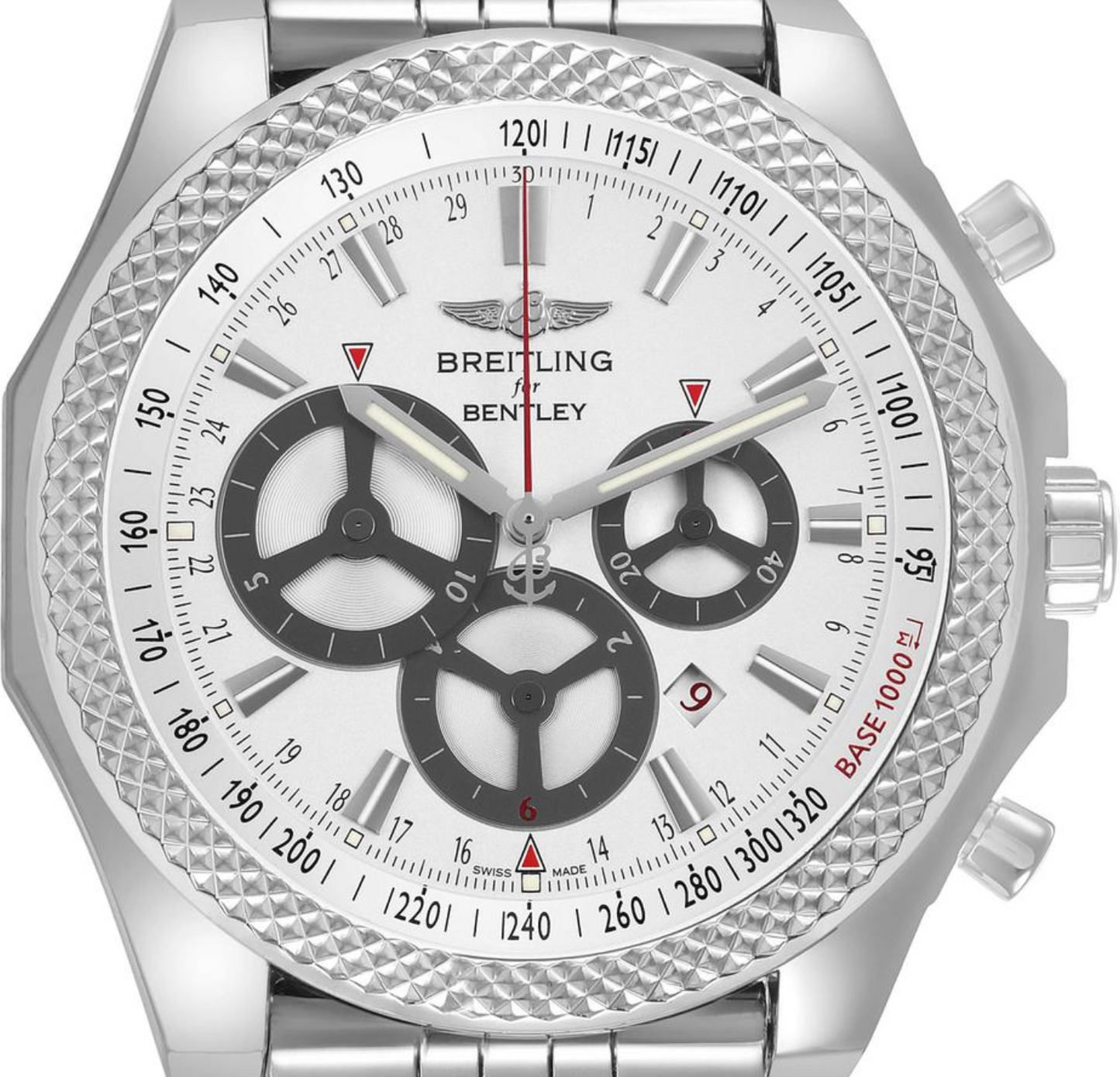 Breitling Bentley Barnato Racing Silver Dial on Stainless Steel Bracelet Ref. A25366 Card 2014