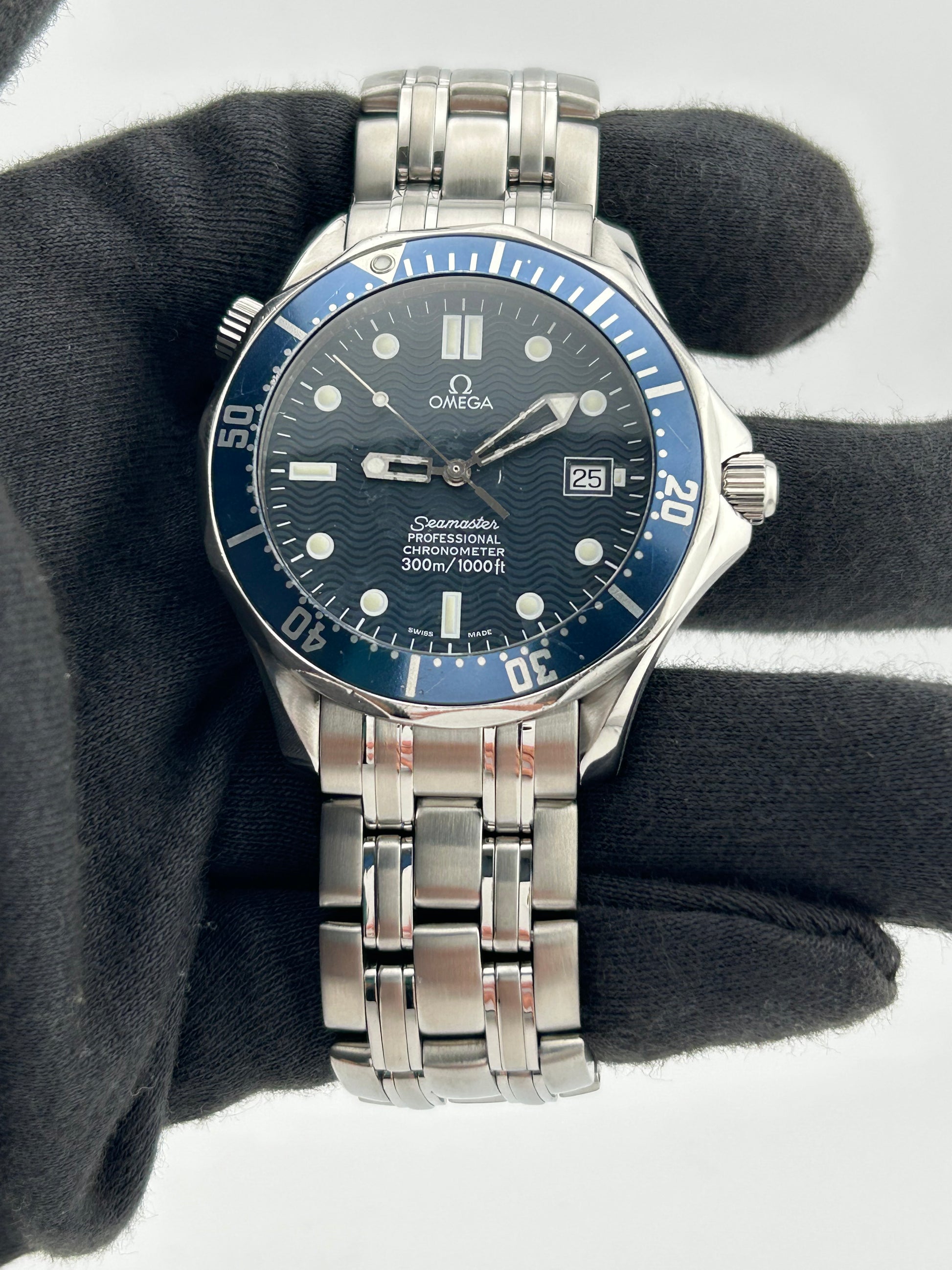 Omega Seamaster 300M Blue Wave Motif Dial on Stainless Steel Ref. 2531.80.00