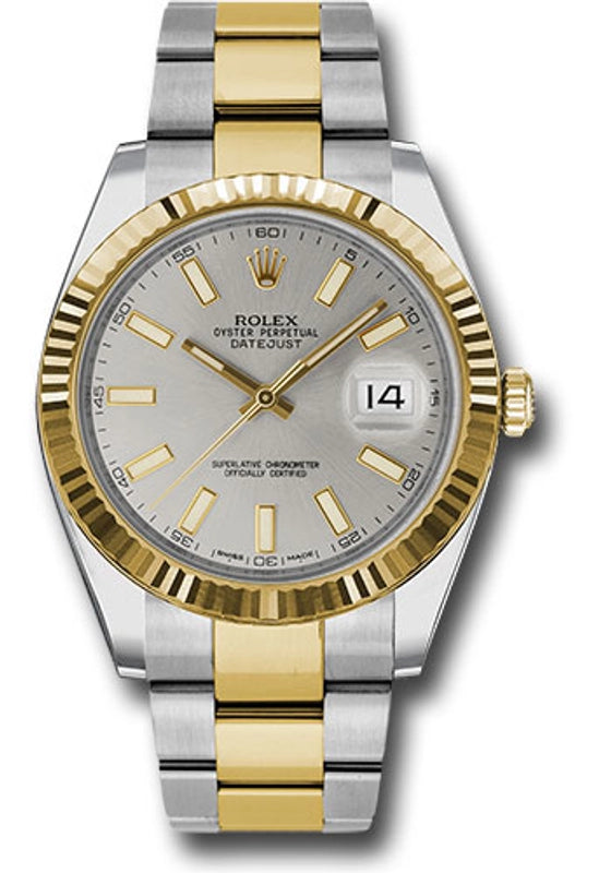 Rolex Datejust Silver Index Dial on Oyster Ref 126333 with New Style Card White 2019