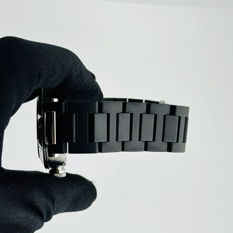 Cartier Pasha Seatimer Black Dial on Black Rubber Coated Stainless Steel Ref 2790