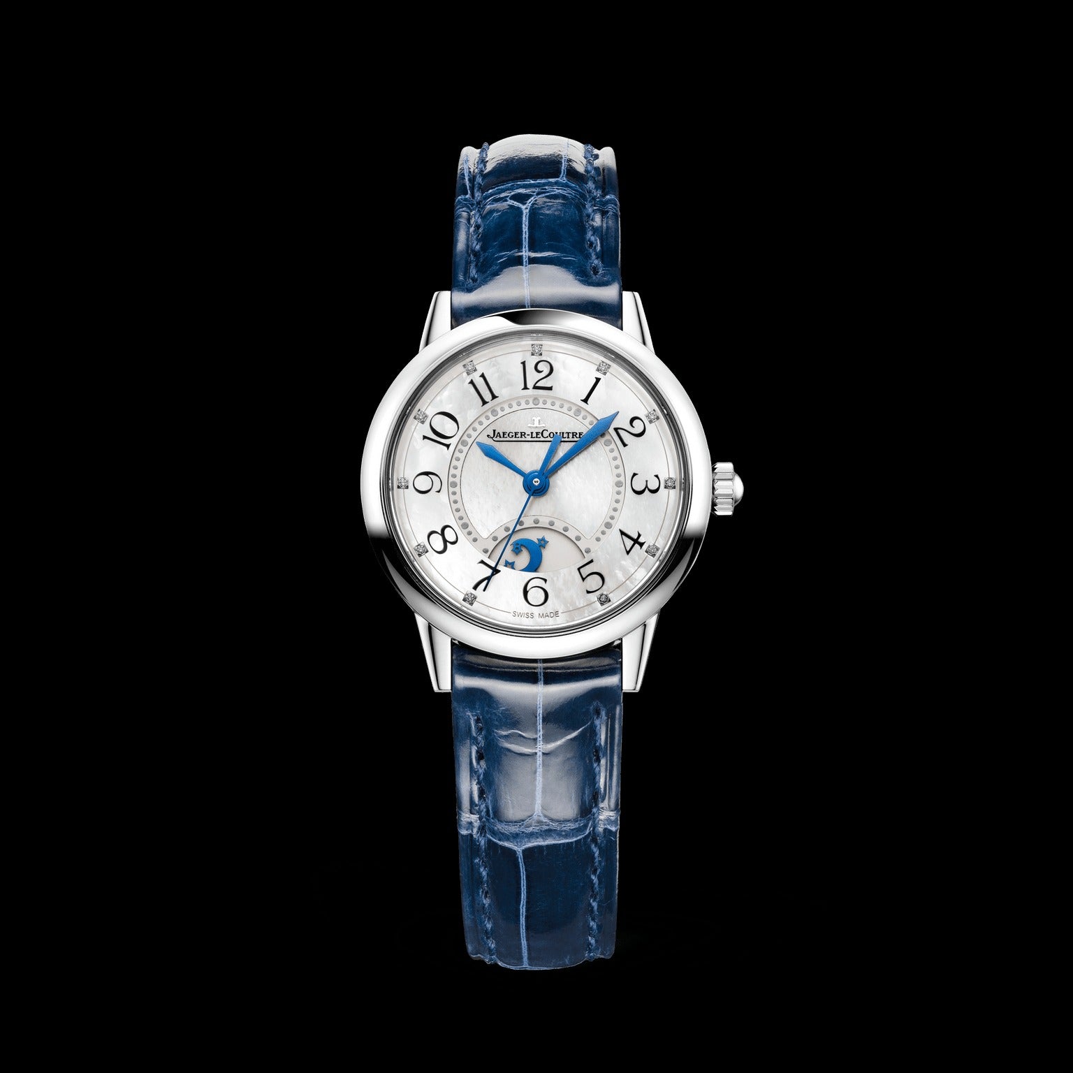 Jaeger Le Coultre Rendez-Vous Classic Night & Day Silvered Grey, Mother Of Pearl Dial on Leather Strap Ref. Q3468410 Card 2026