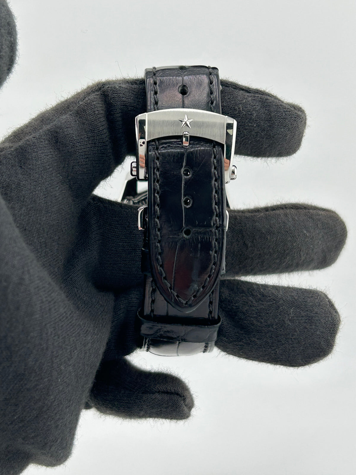 Zenith El Primero Chronomaster Black Dial on Black Leather Band Ref. 03.2080.4061/21.C496 Manuals Only and Box — view 4