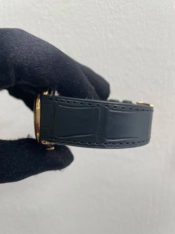 Rolex 1908 Black Dial on Leather Strap Ref 52508 with New Style Card Green 2024