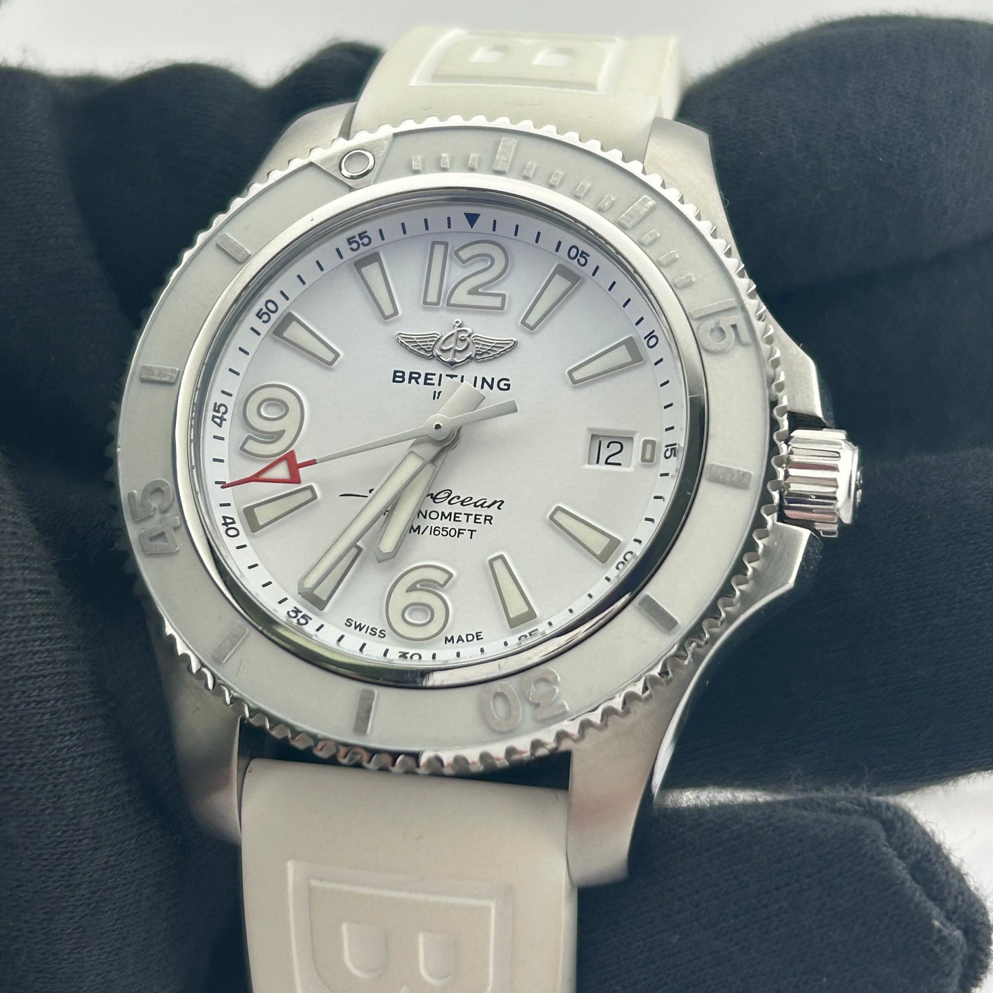 Breitling Superocean White Dial on Rubber Band Ref. A17366 Card — view 3