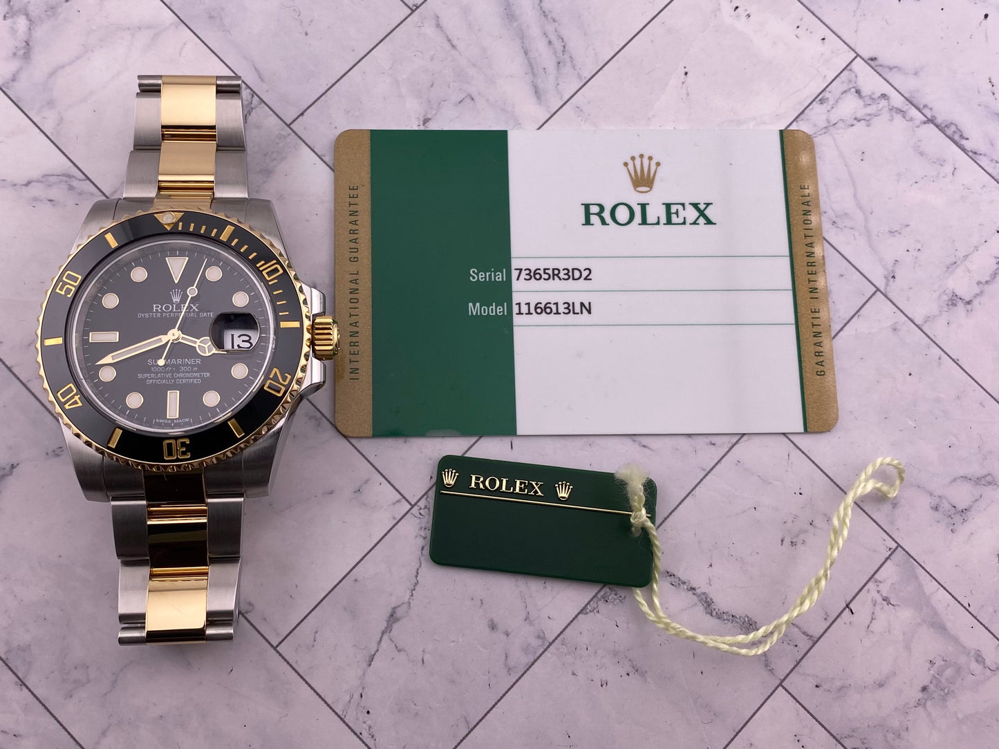 Rolex Submariner Black Dial on Oyster Ref. 116613LN Card 2016 — view 7