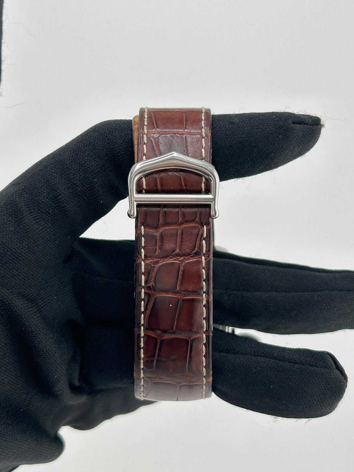 Cartier Tank Française XXL Chronoreflex Cream Dial on Brown Leather Strap Ref. W5101455 Papers — view 3