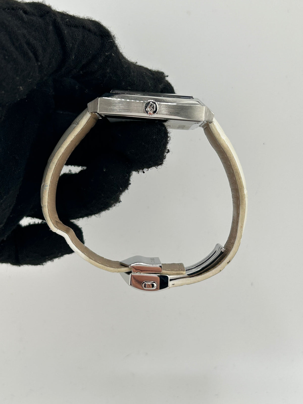 Tag Heuer Monaco White Mop Diamond Dial on Leather Ref. WAW131B.FC6247 Complete Open Date — view 6