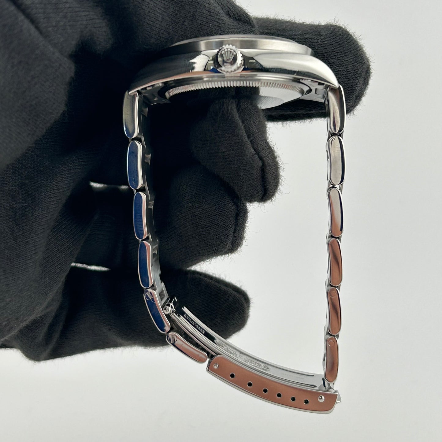 Rolex Air-King Silver Stick Dial on Oyster Bracelet Ref. 14010 1999 — view 6