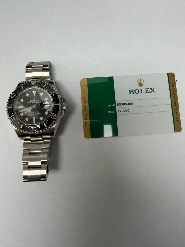 Rolex Sea-Dweller Black Dial on Oyster Ref 126600 with New Style Card White 2018