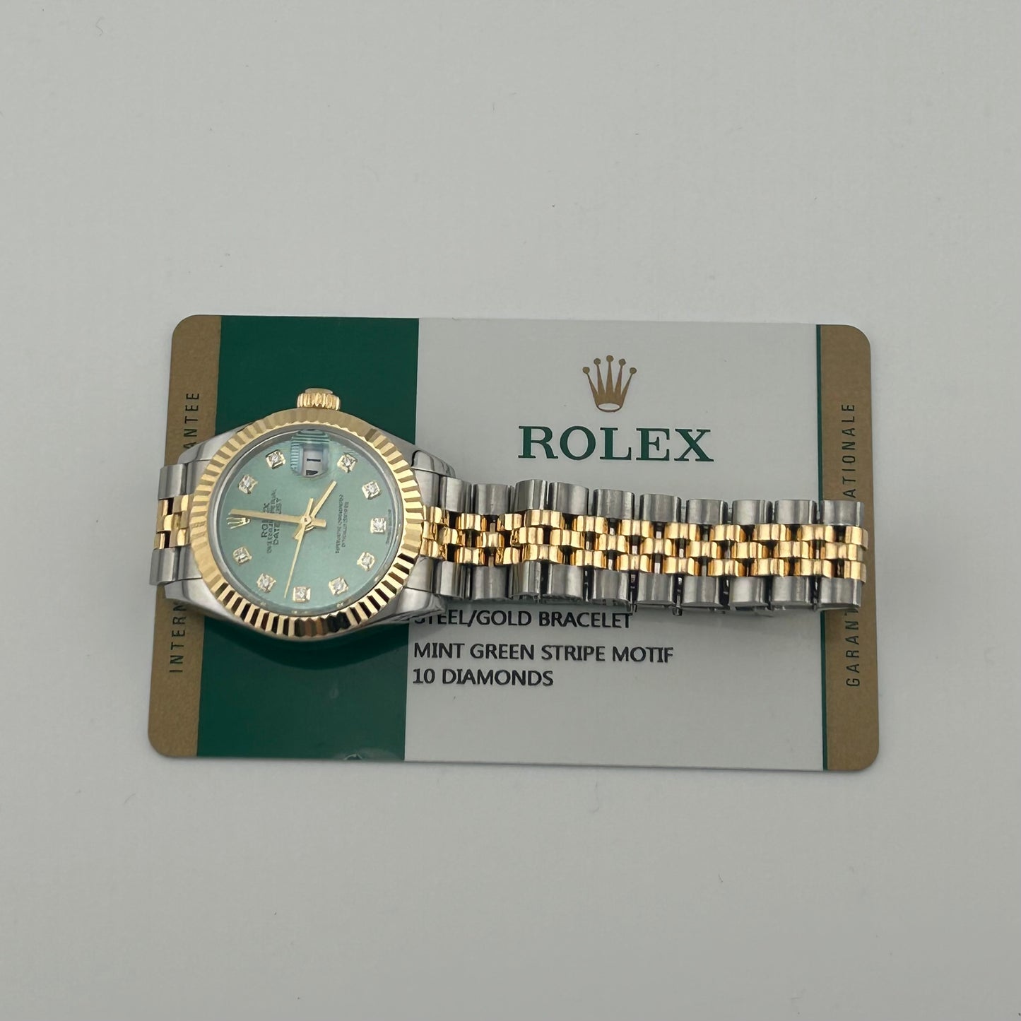 Rolex Datejust Lady Mint Green Diamond Dial on Jubilee Ref. 279173 Card 2017 — view 7