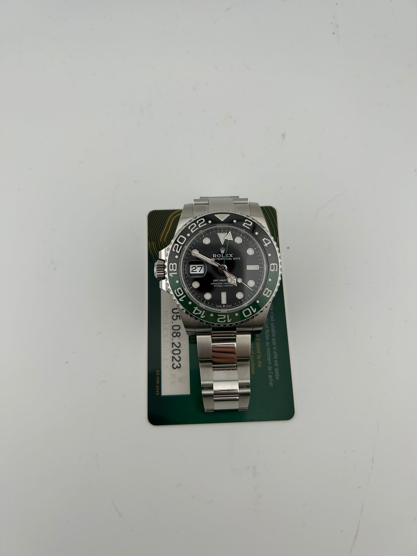 Rolex GMT-Master II "Sprite" Black Dial on Oyster Bracelet Ref. 126720VTNR Card 2023 — view 7