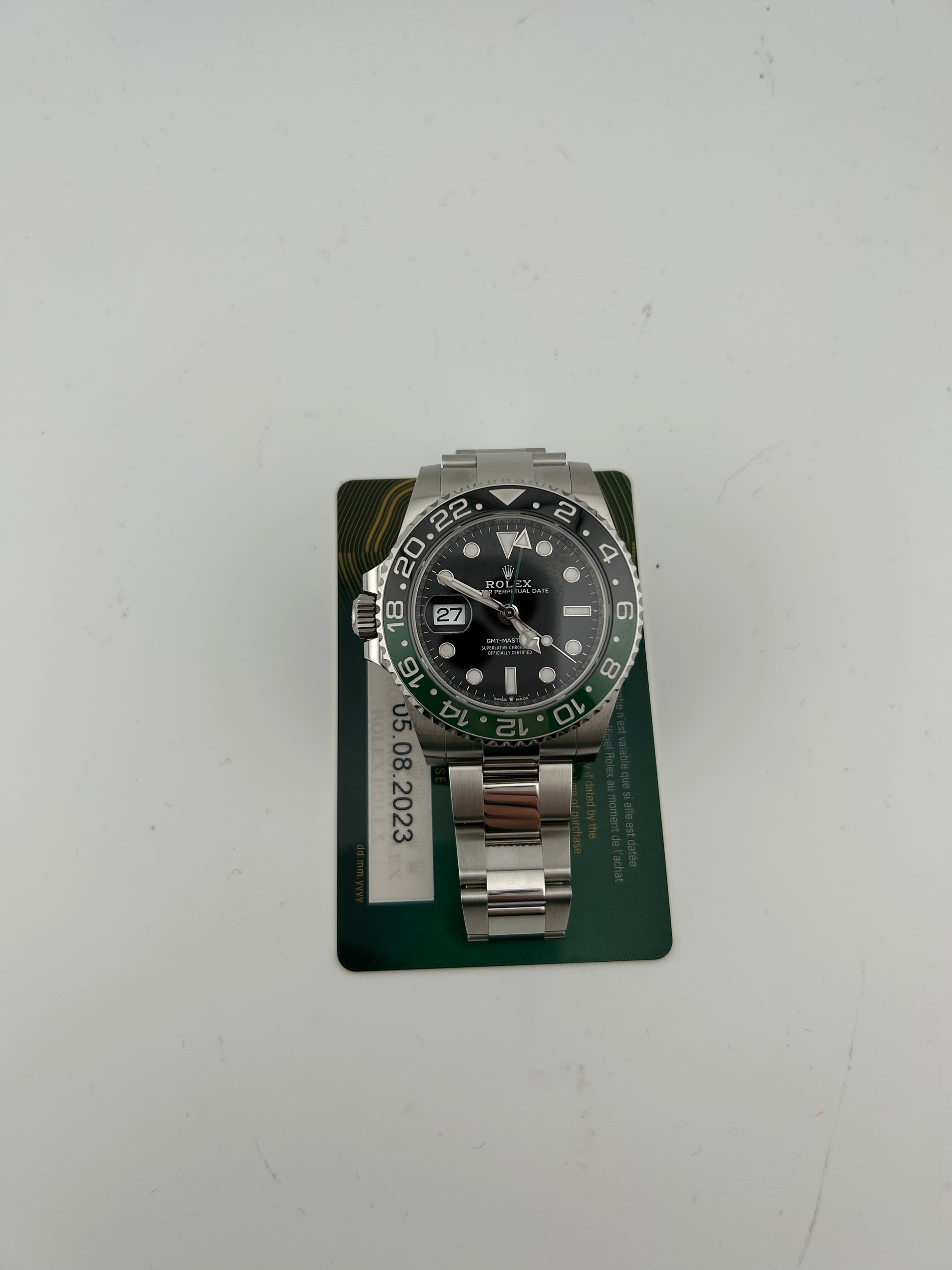 Rolex GMT-Master II "Sprite" Black Dial on Oyster Bracelet Ref. 126720VTNR Card 2023 — view 7