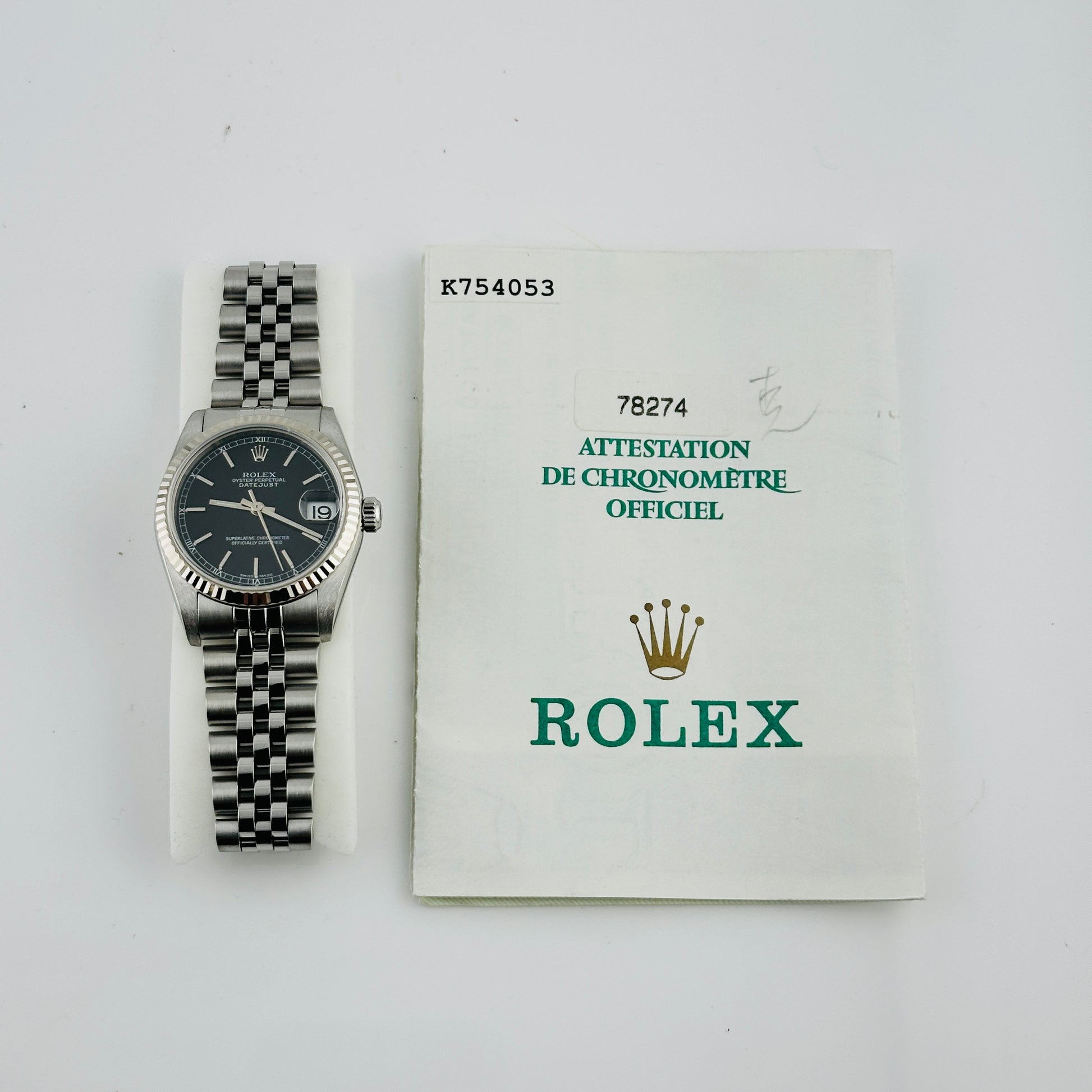 Rolex Datejust Black Dial on D Link Jubilee Ref. 78274 Papers 2002 — view 7
