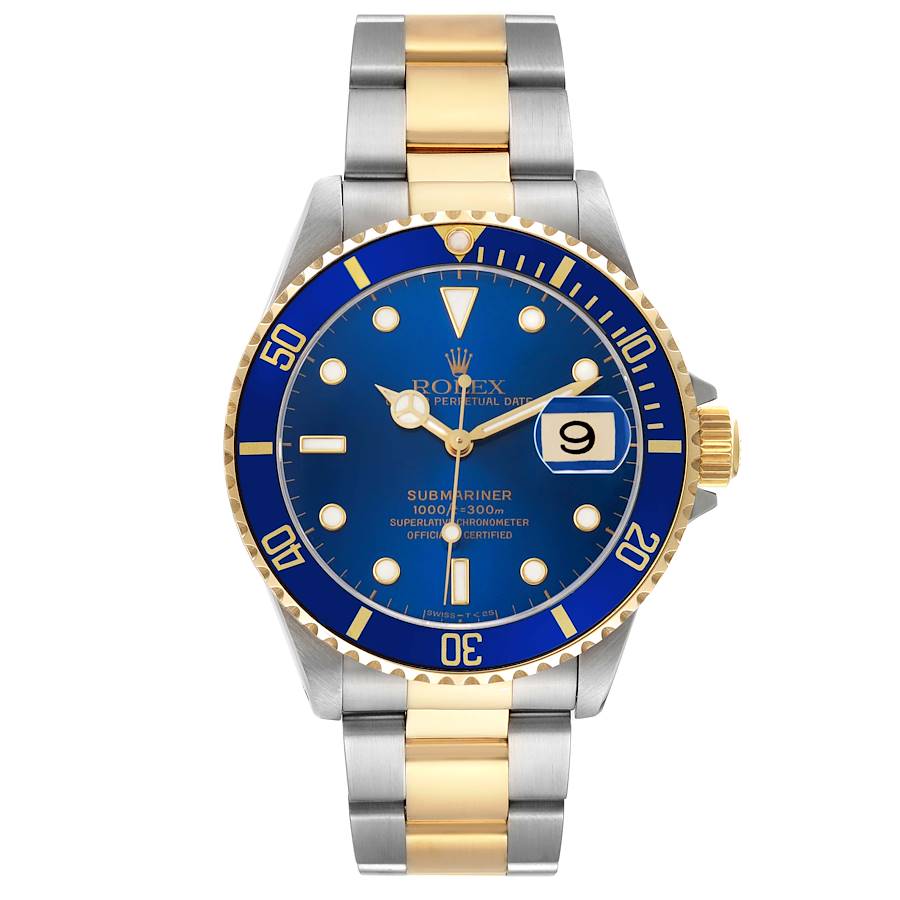 Rolex Submariner Blue Dial on Oyster Ref. 16613 Papers 1993