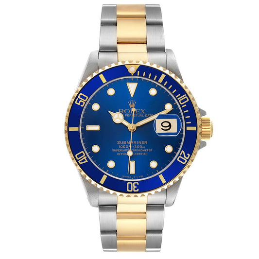 Rolex Submariner Blue Dial on Oyster Ref. 16613 Papers 1993