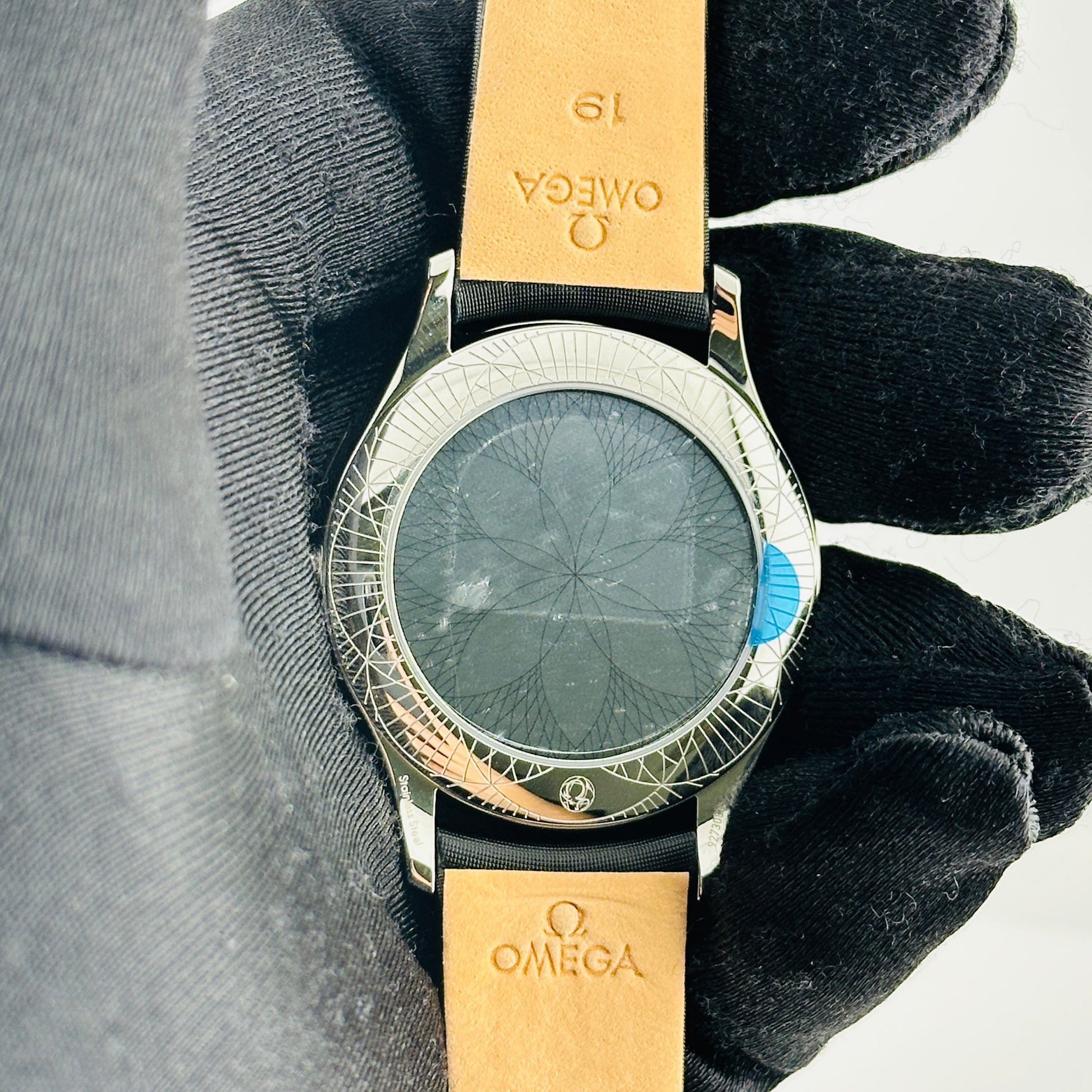 Omega De Ville Trésor Black Dial on Fabric Strap Ref. 428.17.39.60.01.001 Card Open Date — view 8