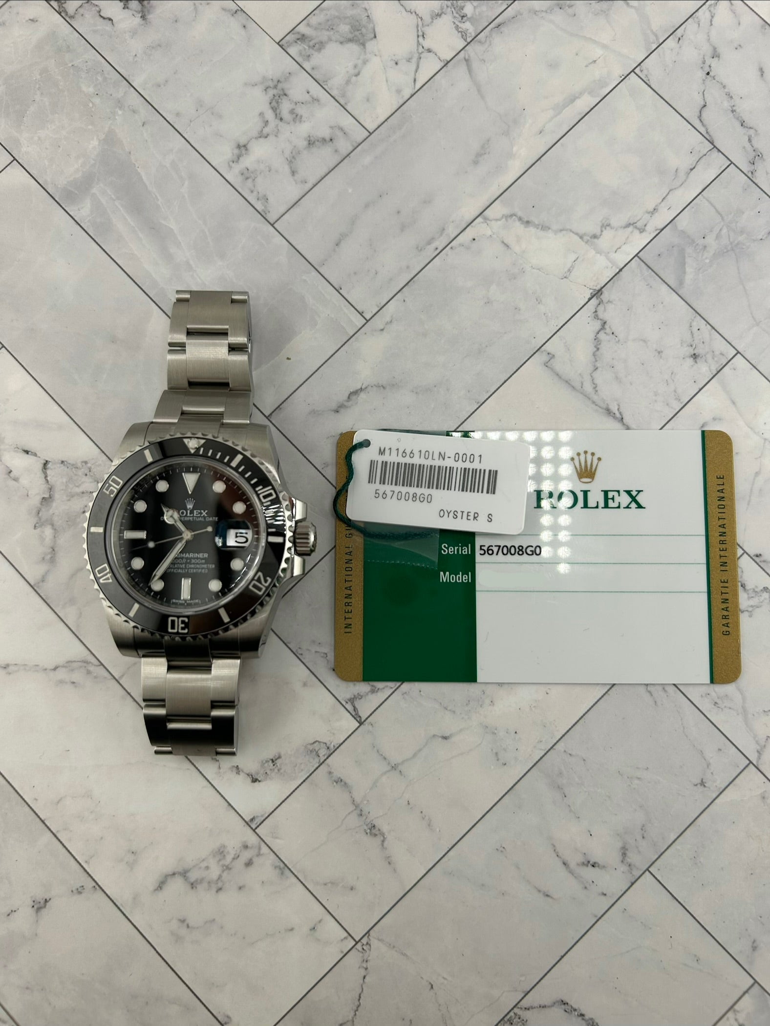 Rolex Submariner Black Dial on Oyster Ref. 116610LN Card 2017 — view 7