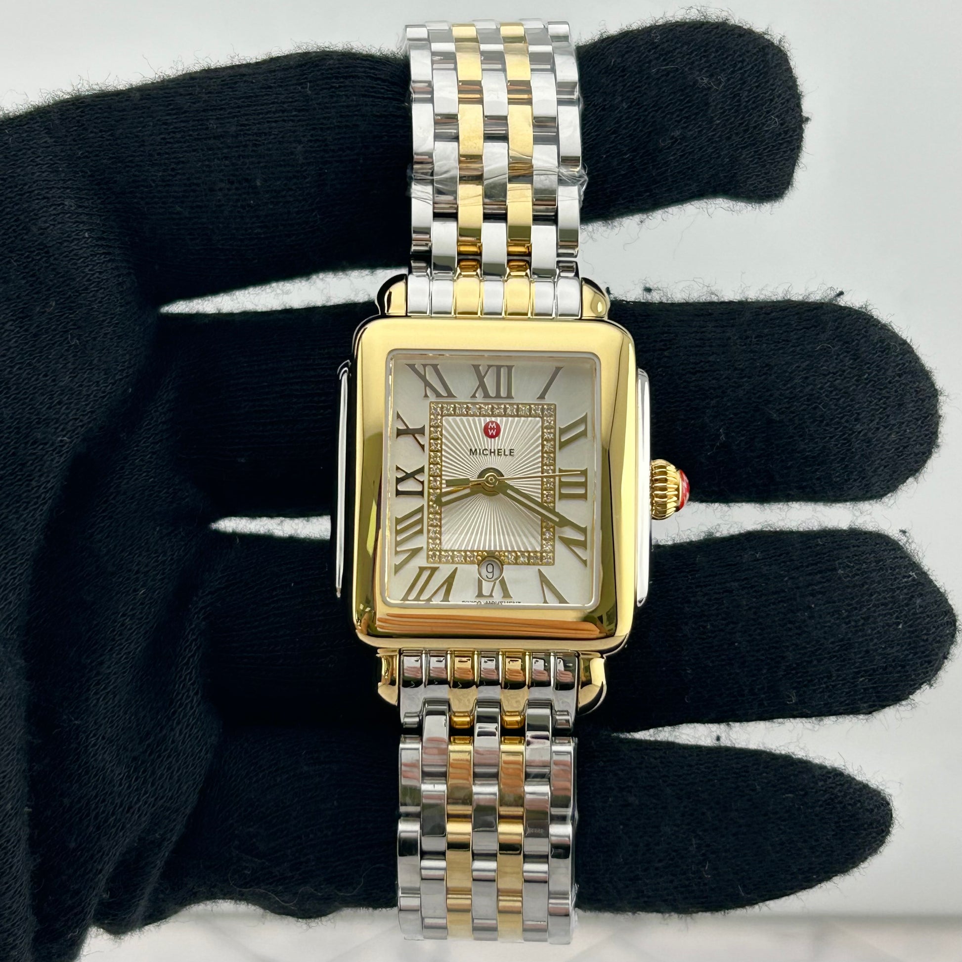Michele Deco Madison Silver Set With Diamonds Dial Ref. MWW06G000013 Card Open Date — view 2