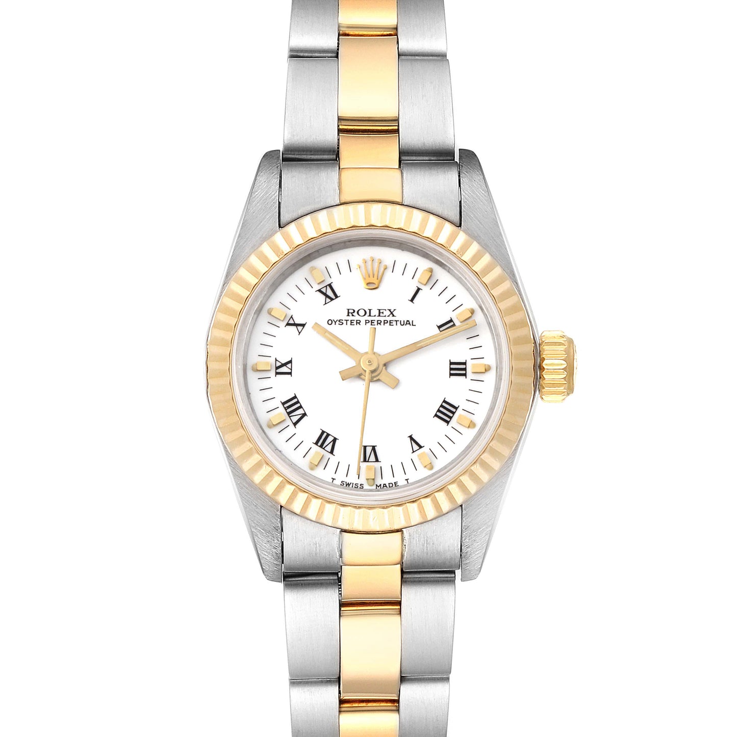Rolex Oyster Perpetual White Roman Dial on Oyster Ref. 67193 2001