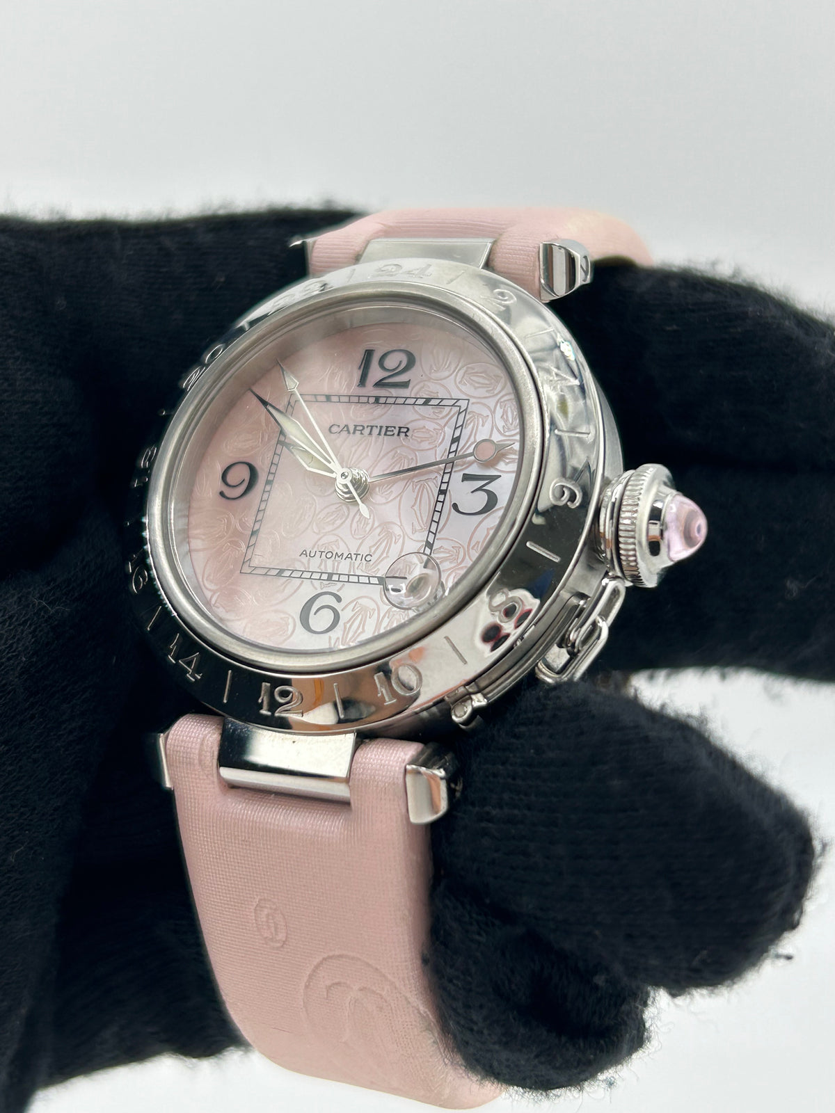 Cartier Pasha de Cartier Pink Mop Dial on Nylon Fabric Ref. W3107099 — view 3