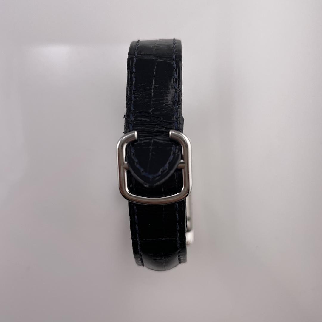 Cartier Tank Americaine Silver Roman Dial on Leather Ref. WSTA0017 Card Open Date — view 2