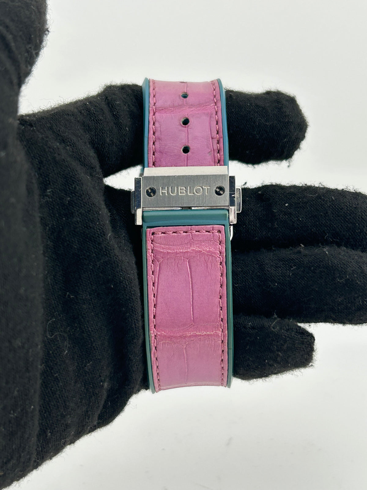 Hublot Big Bang Pop Art Amethyst Purple Dial on Pink & Blue Leather Band Ref. 341.SV.5199.LR.1905.PO — view 4