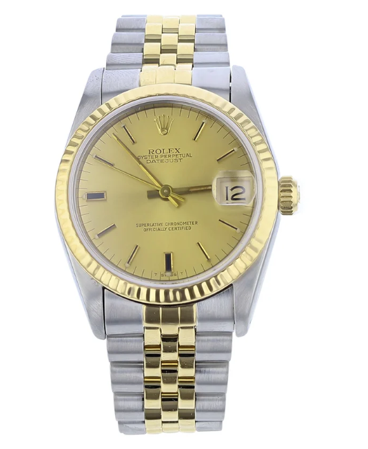 Rolex Datejust 31 Champagne Stick Dial on Jubilee Ref. 68273
