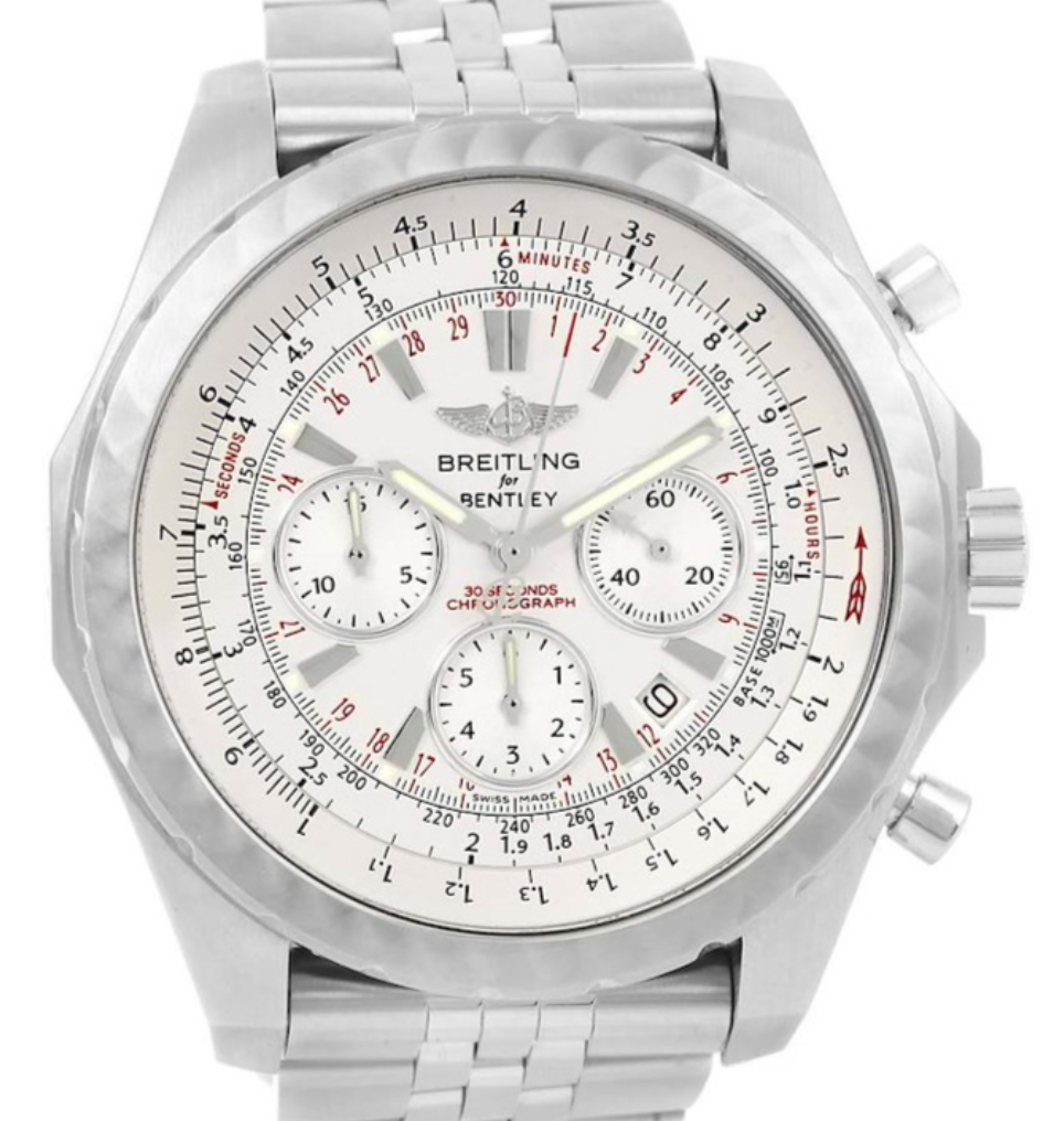 Breitling Bentley Motors T Speed Silver Dial on Stainless Steel Bracelet Ref. A25365/A257G75SPS Papers 2009