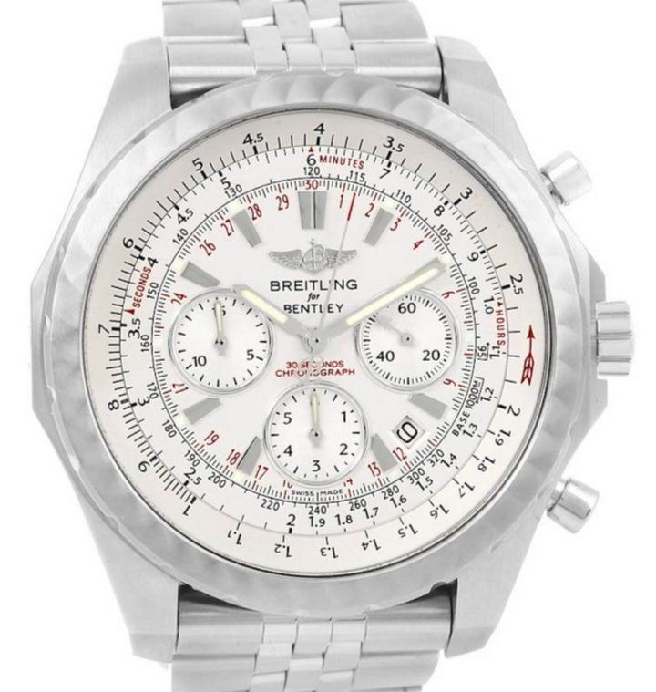 Breitling Bentley Motors T Speed Silver Dial on Stainless Steel Bracelet Ref. A25365/A257G75SPS Papers 2009