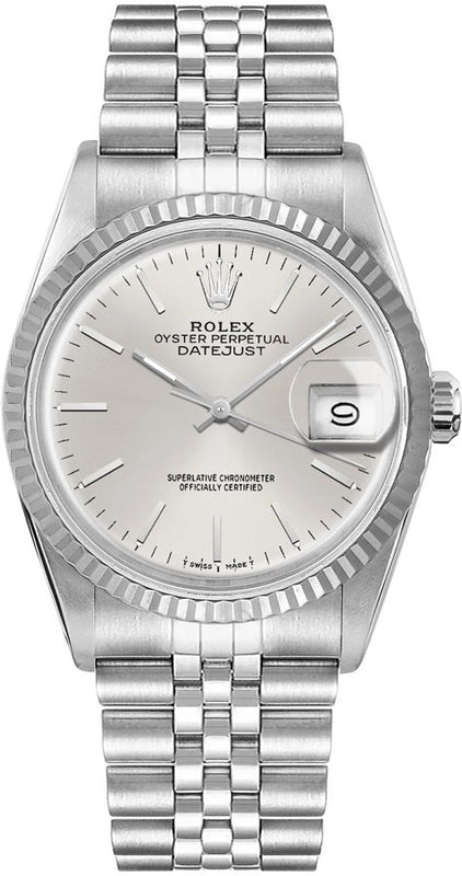 Rolex Datejust Silver Dial on Jubilee Ref 16014