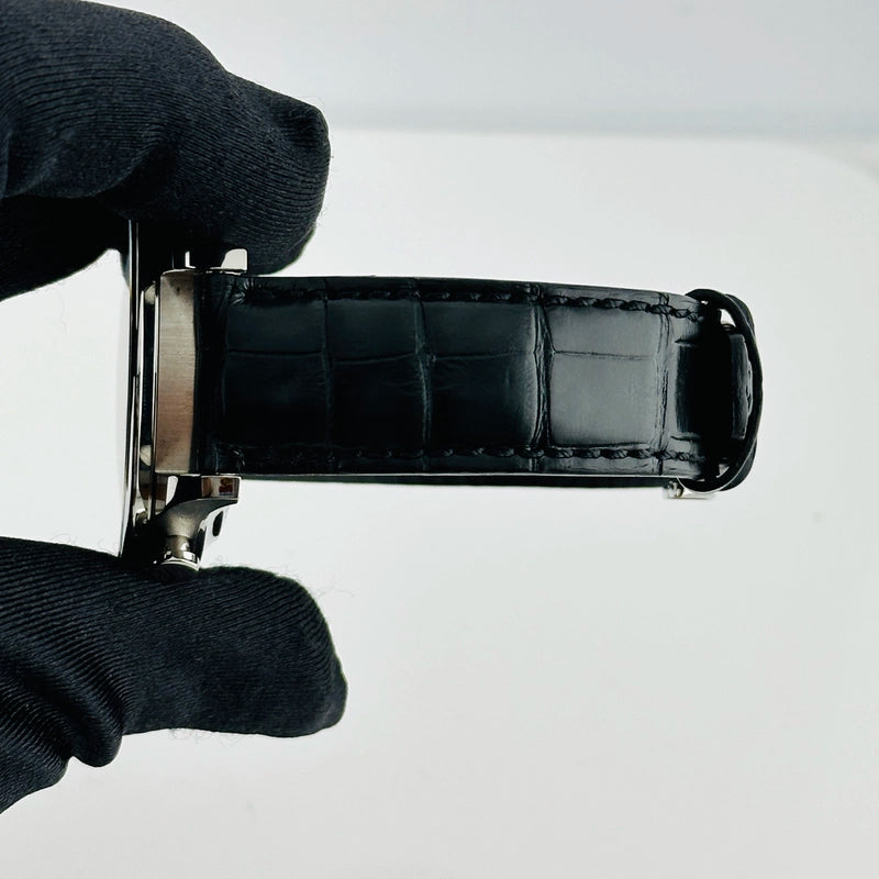 Iwc Portugieser Chronograph Blue Dial on Leather Strap Ref IW371606 with Card 2021