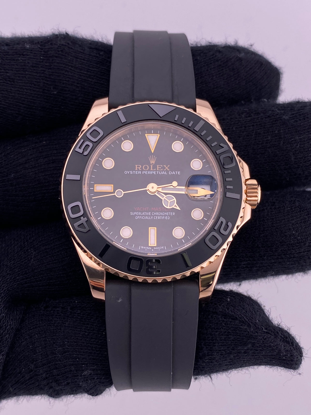Rolex Yacht-Master 37 Matt Black Dial on Oysterflex Ref. 268655 Card 2018 — view 2