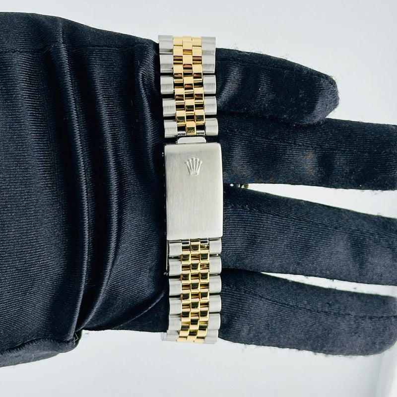 Rolex Datejust Champagne Stick Dial on D Link Jubilee Ref 16013 with Papers 1988