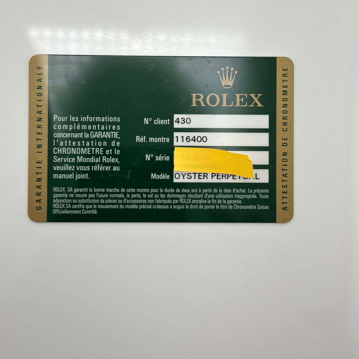 Rolex Milgauss Black Dial on Oyster Bracelet Ref. 116400 Card 2009 — view 8