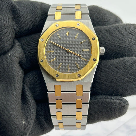 Audemars Piguet Royal Oak Grey / Gold Markers Dial on 2 Tone Bracelet Ref. 56143SA