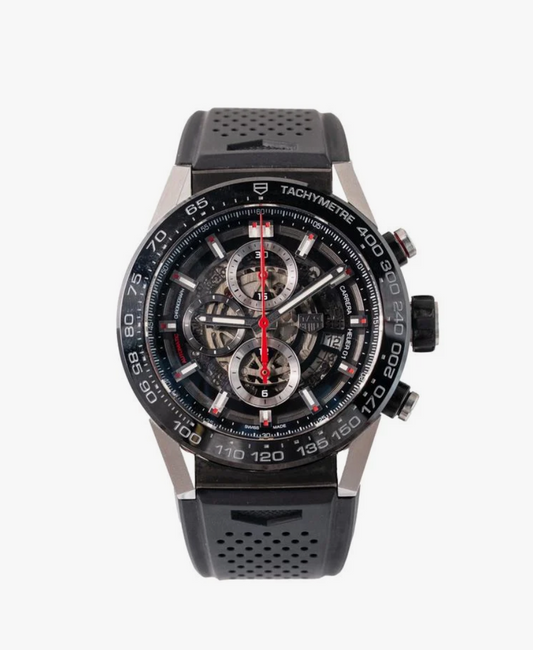 Tag Heuer Carrera Calibre Skeletonized Dial on Rubber Strap Ref. CAR2A1Z/0 Complete 2019