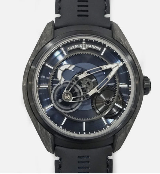 Ulysse Nardin Freak X Yoshida LE Blue Dial on Rubber With Leather Ref 2303-270LE-3A-YOSH with Card 2025